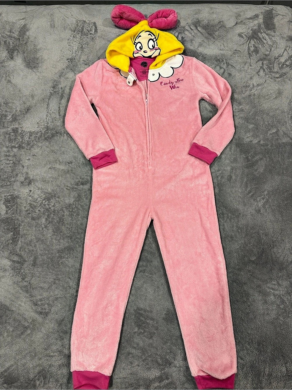 The Grinch Cindy Lou Who Pink Character Hooded Footie